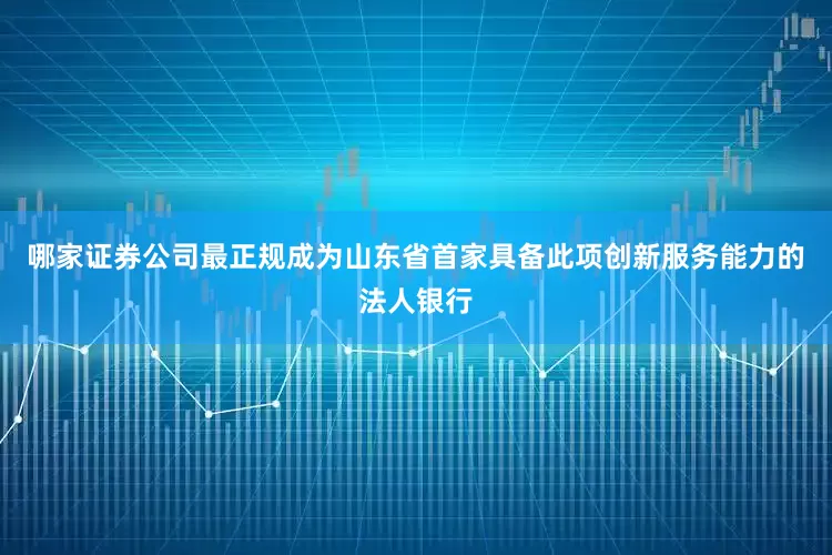 哪家证券公司最正规成为山东省首家具备此项创新服务能力的法人银行