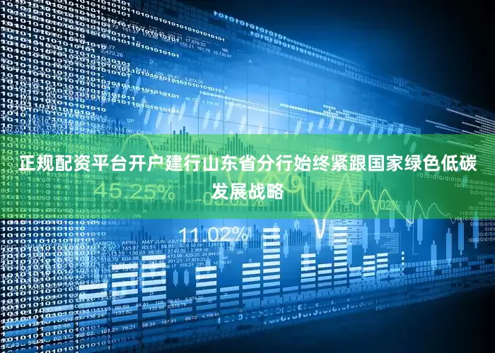 正规配资平台开户建行山东省分行始终紧跟国家绿色低碳发展战略